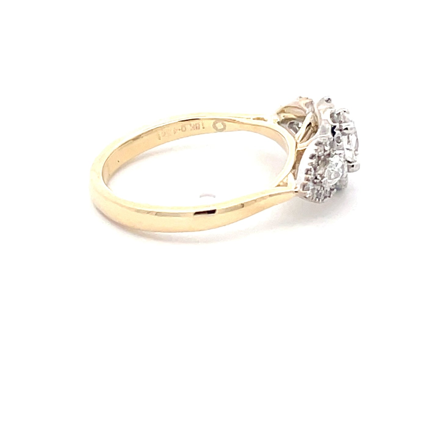 Yellow Gold Oval And Pear Shaped diamond halo style ring - 0.83cts Gardiner Brothers