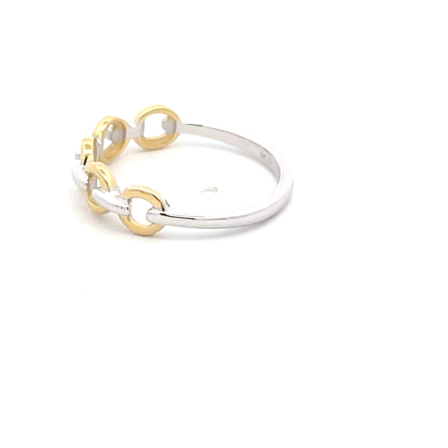 Yellow and white gold chain link dress ring Gardiner Brothers