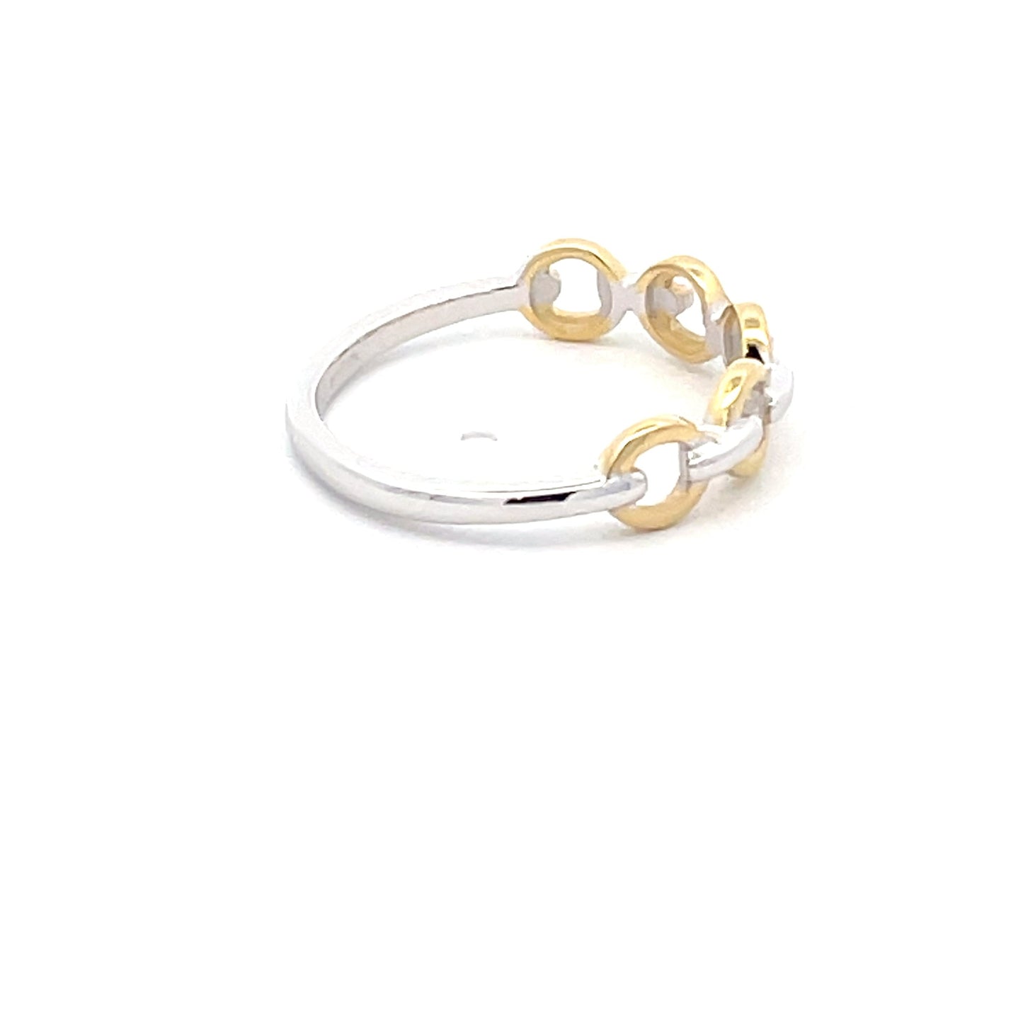 Yellow and white gold chain link dress ring Gardiner Brothers