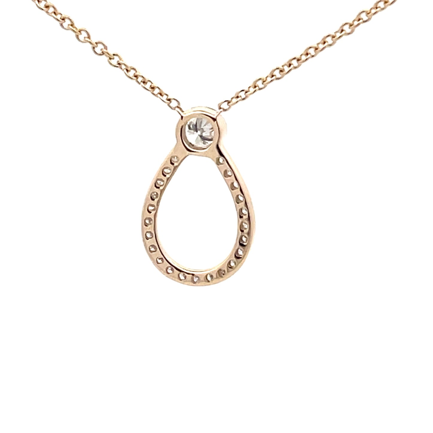Yellow Gold Diamond Pear Shaped Pendant Gardiner Brothers