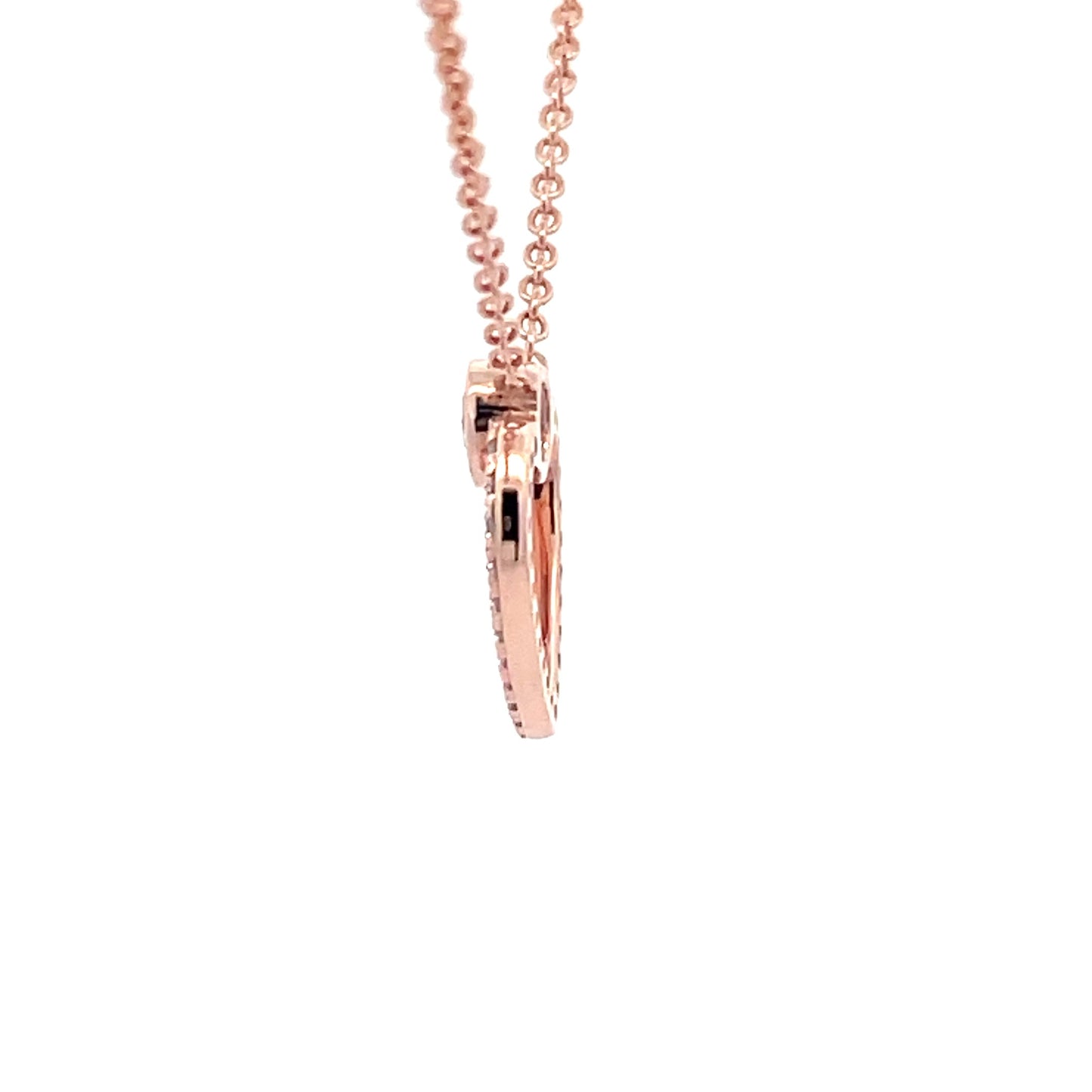 Rose Gold Diamond Heart Shaped Pendant Gardiner Brothers