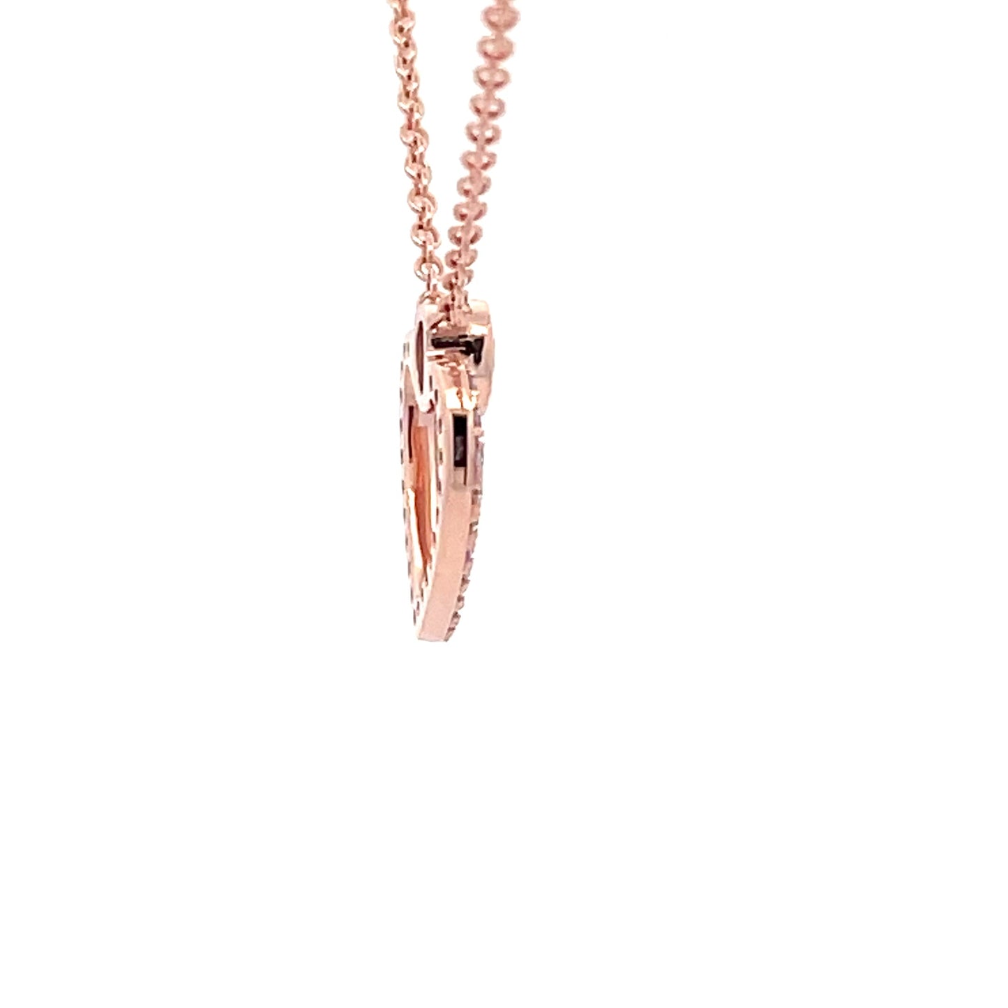 Rose Gold Diamond Heart Shaped Pendant Gardiner Brothers