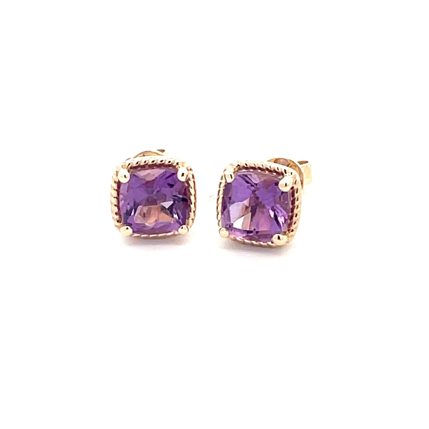 Twisted Wire Style Amethyst Earrings Gardiner Brothers