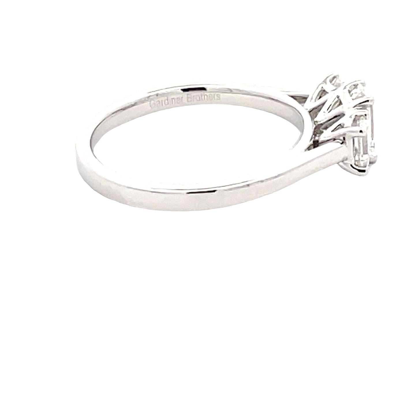Platinum Emerald Cut Diamond 3 Stone Ring - 0.95cts Gardiner Brothers