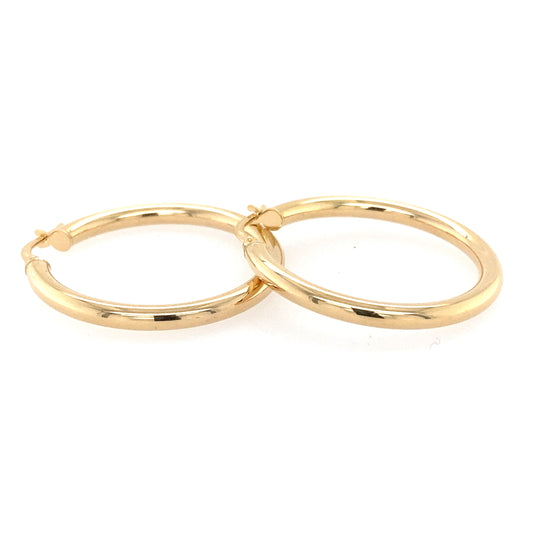 Yellow Gold Creole Hoop Earrings  Gardiner Brothers