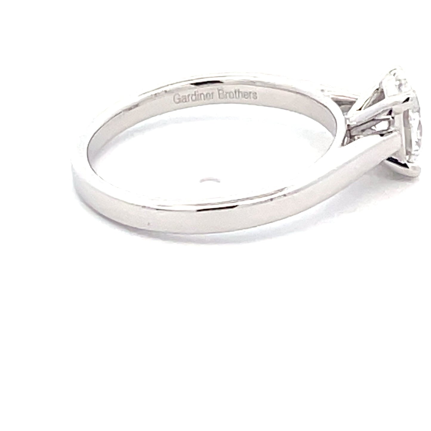 Platinum Oval Shaped Diamond Solitaire Ring - 0.80cts Gardiner Brothers
