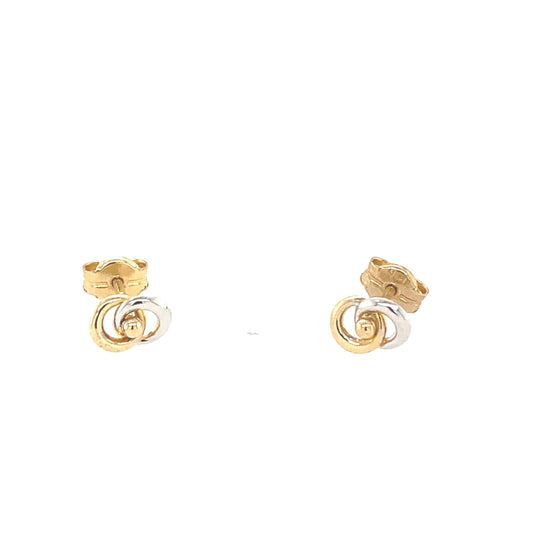 Yellow and White Gold Circles Earrings  Gardiner Brothers