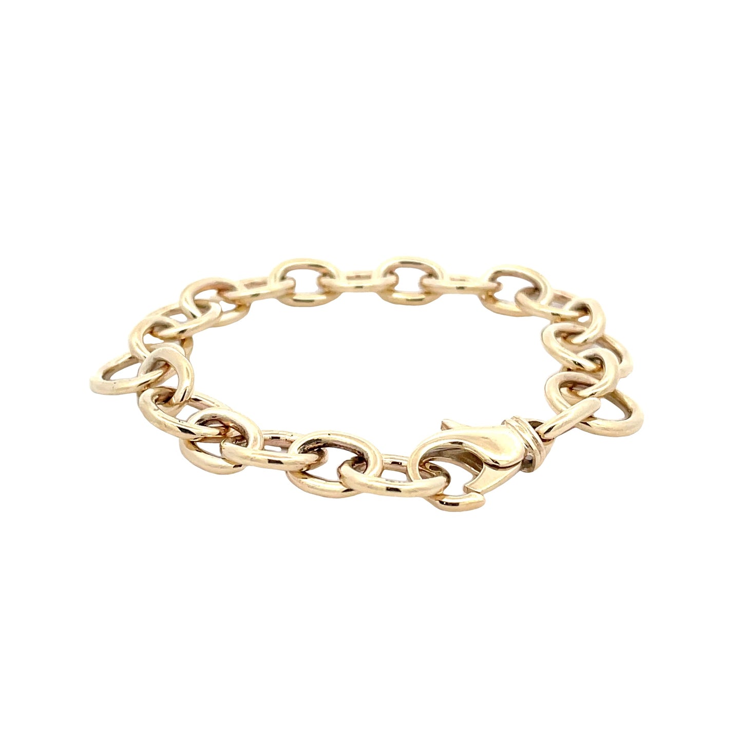 Yellow gold wide link style bracelet Gardiner Brothers