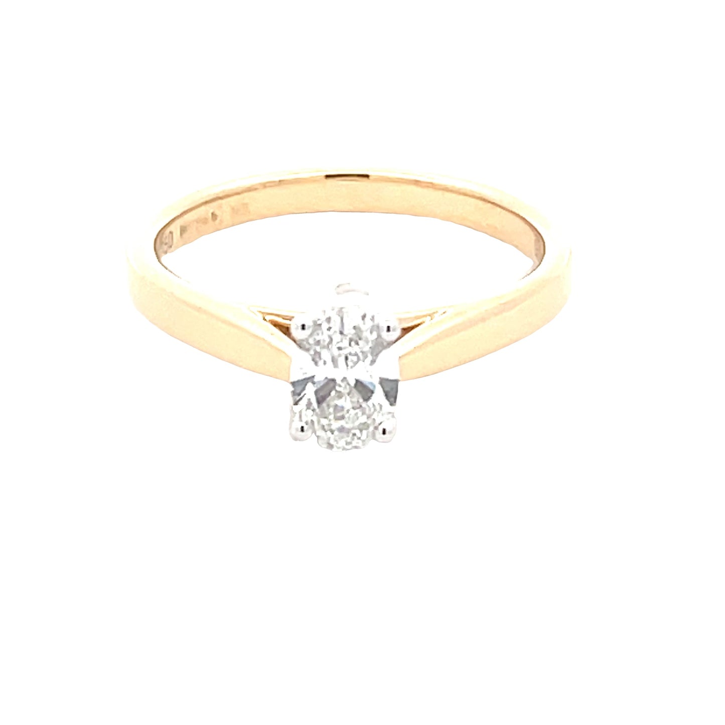 Oval Shaped Diamond Solitaire Ring - 0.51cts Gardiner Brothers
