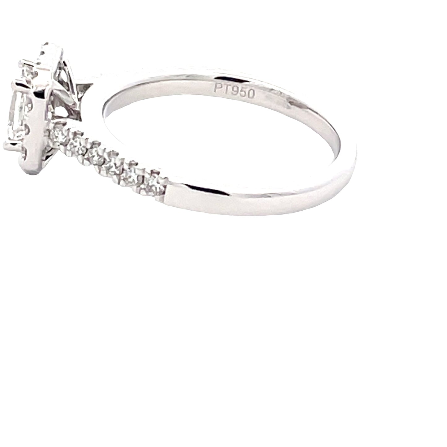 Radiant Cut Diamond Halo Cluster Style Ring - 0.94cts Gardiner Brothers