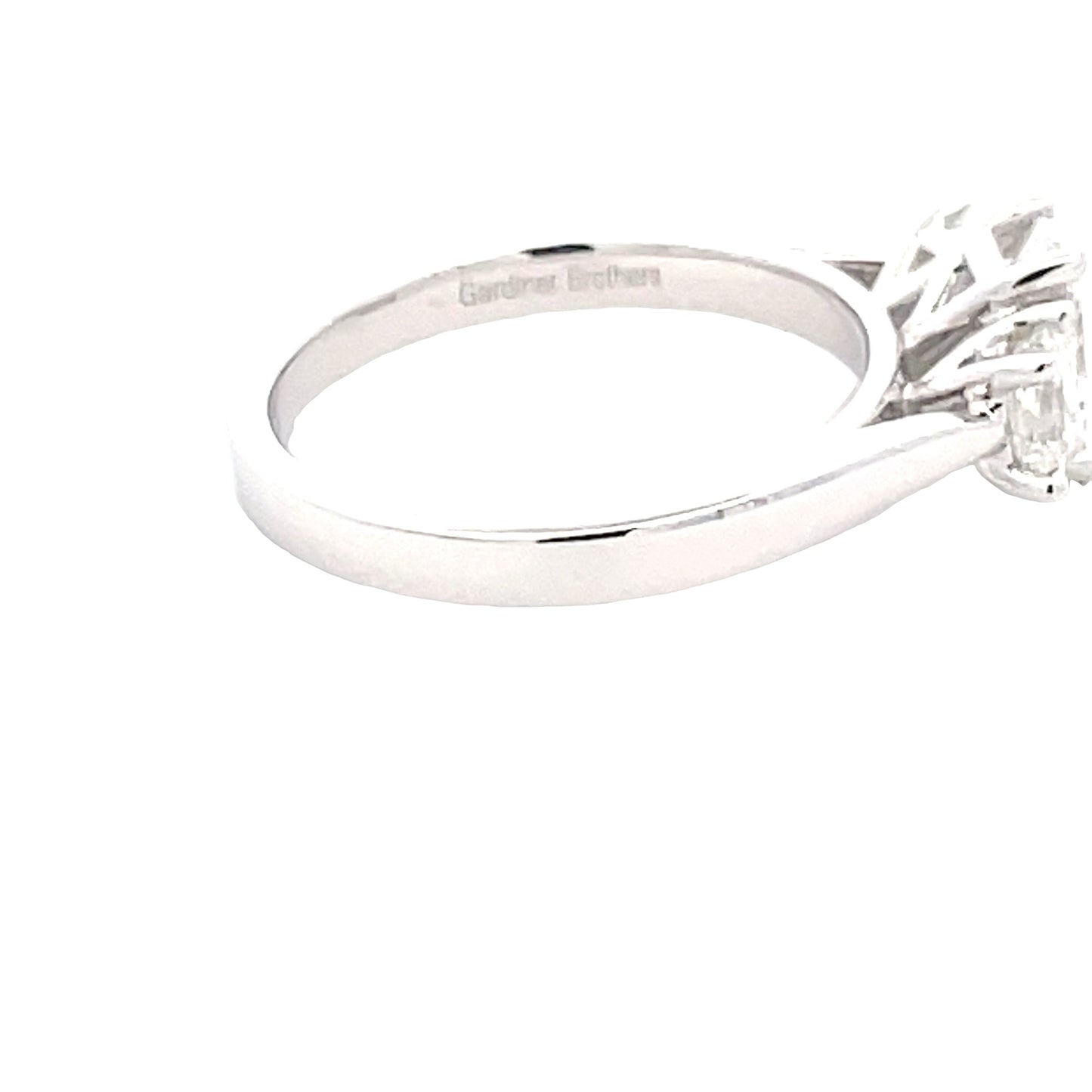Radiant Cut Diamond 3 Stone ring - 1.34cts Gardiner Brothers