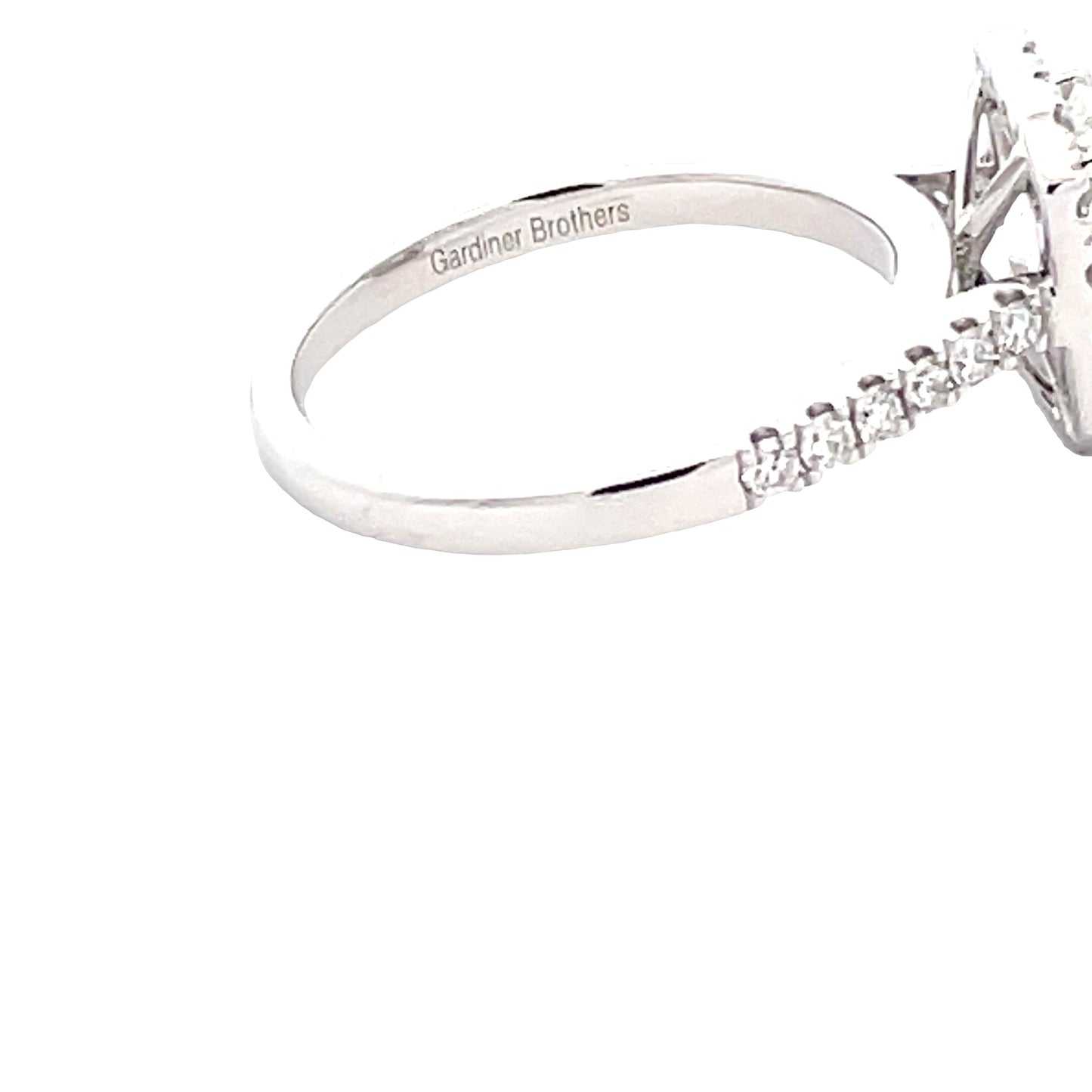Radiant cut diamond halo cluster style ring - 1.70cts Gardiner Brothers