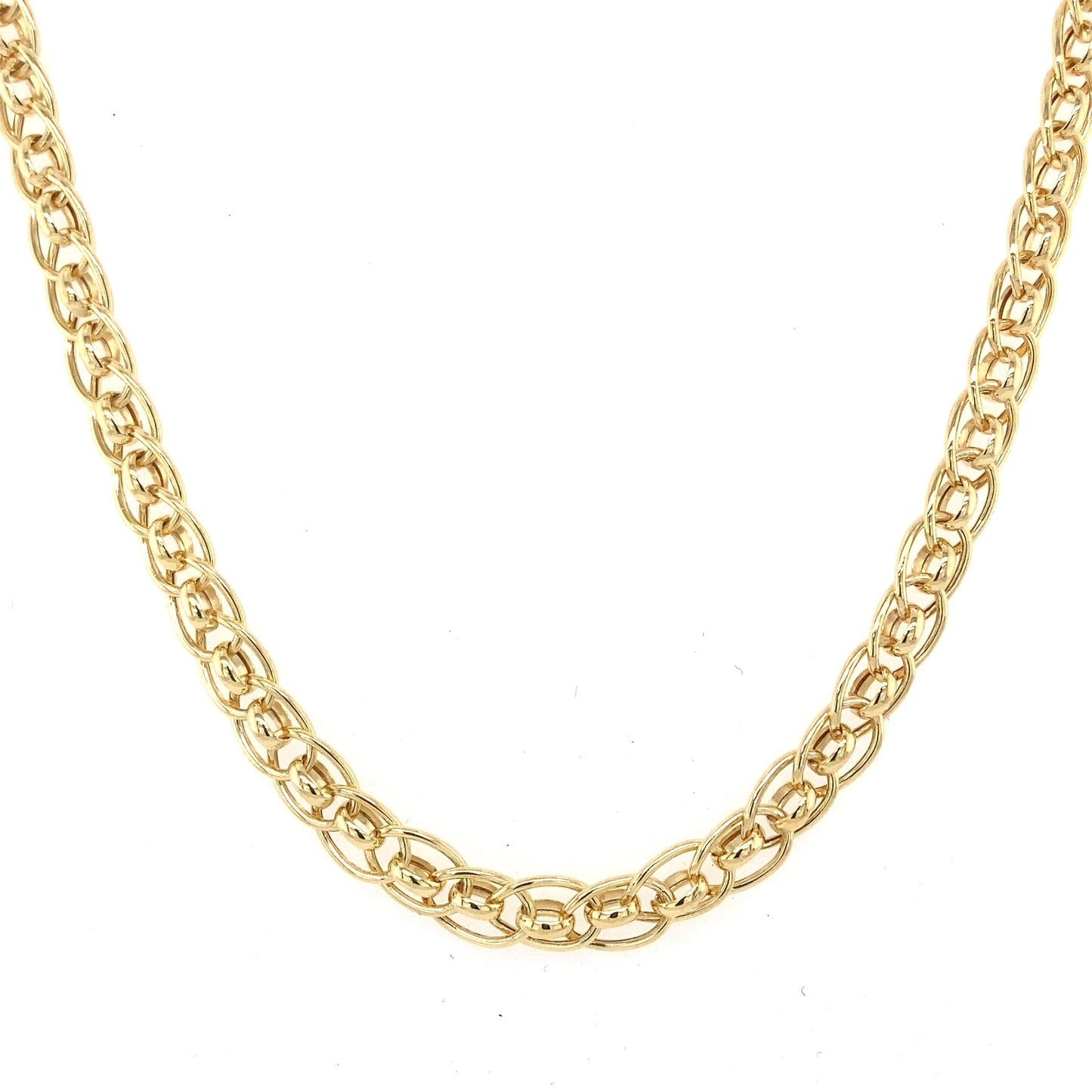 Yellow Gold Roller-Ball Link Necklace Gardiner Brothers