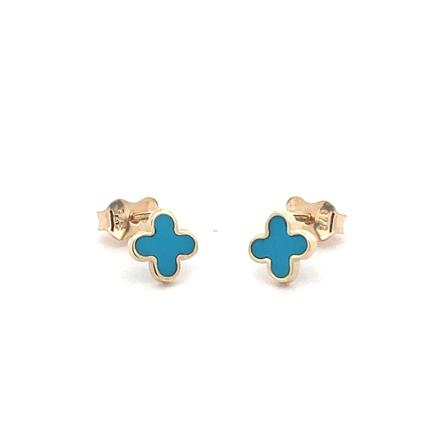 Yellow Gold Turquoise Earrings Gardiner Brothers