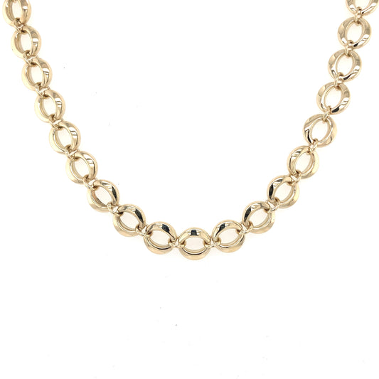 Yellow Gold Open Disc Link Necklet  Gardiner Brothers