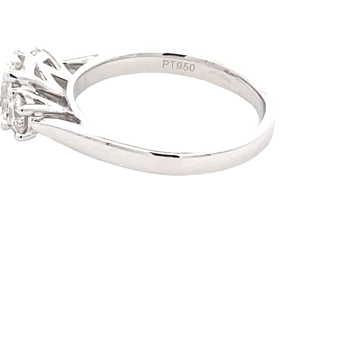 Oval and round brilliant cut diamond 3 stone ring - 1.10cts Gardiner Brothers