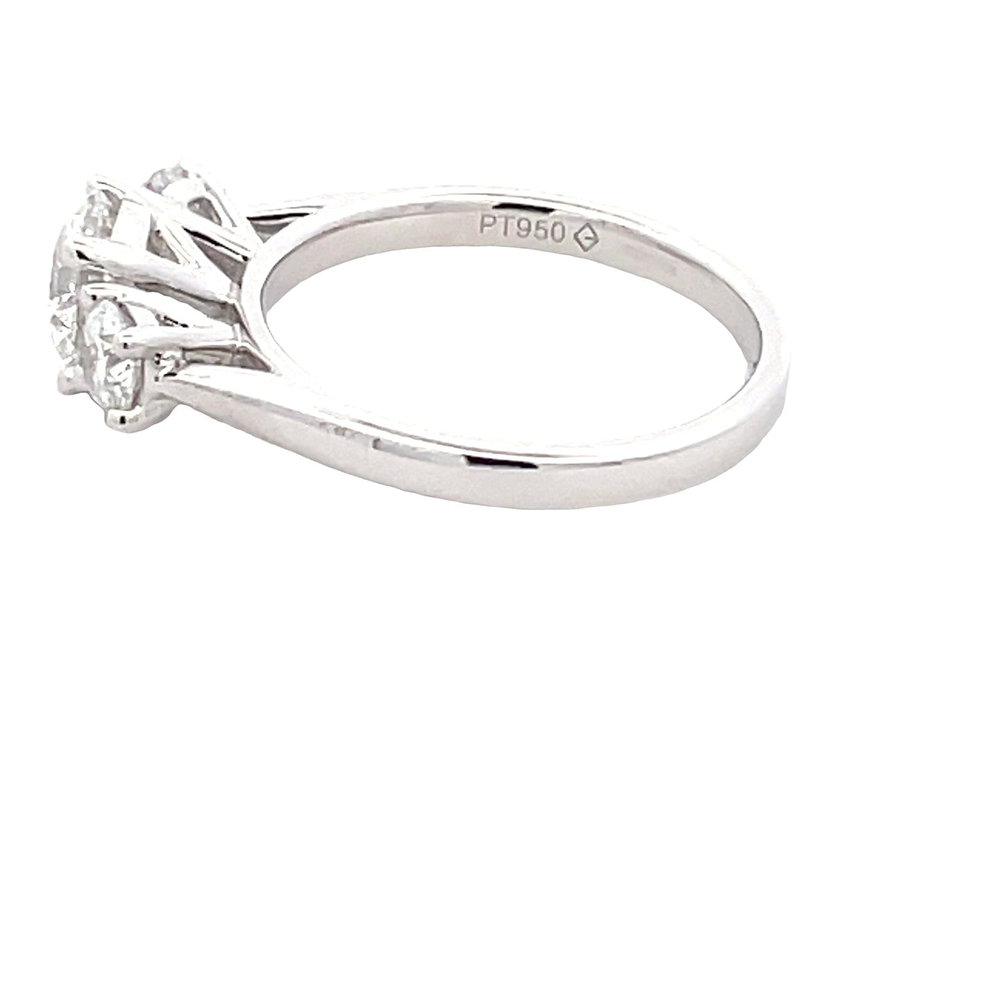 Lab Grown round brilliant cut diamond 3 stone ring - 1.56cts Gardiner Brothers