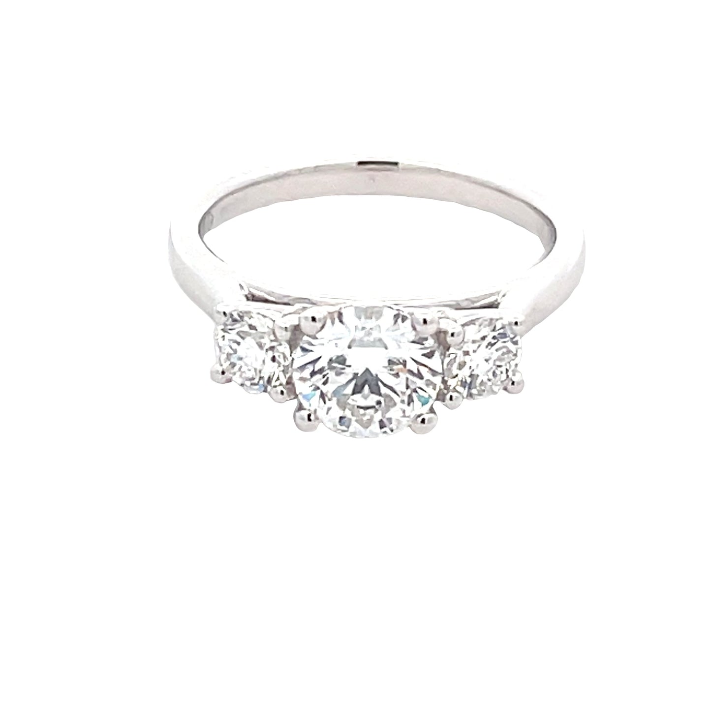 Lab Grown round brilliant cut diamond 3 stone ring - 1.56cts Gardiner Brothers