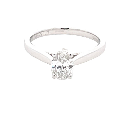 Lab Grown Oval Shaped Diamond Solitaire Ring - 0.70cts  Gardiner Brothers