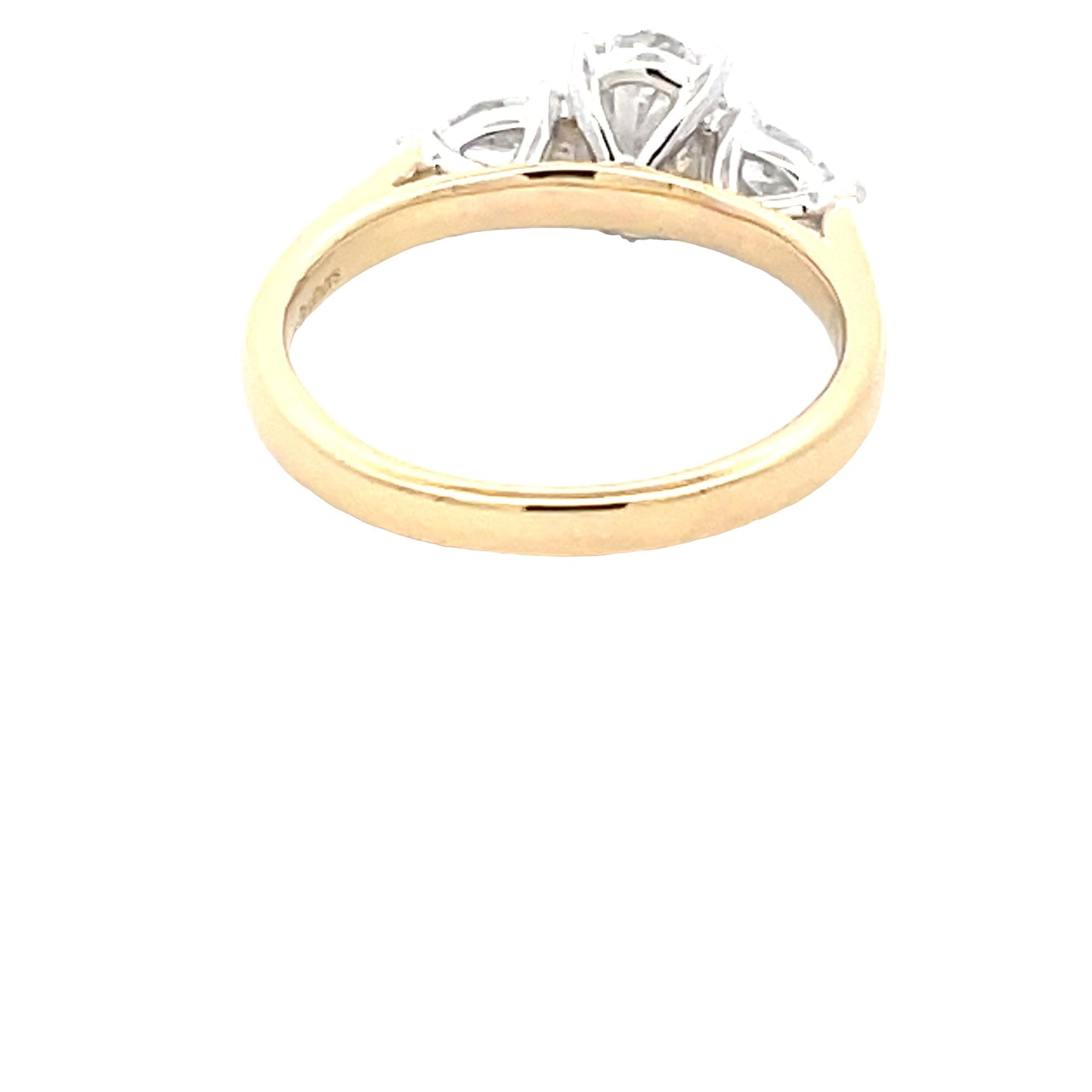 Lab grown Oval and Pear Shaped Diamond 3 Stone Ring - 1.32cts Gardiner Brothers