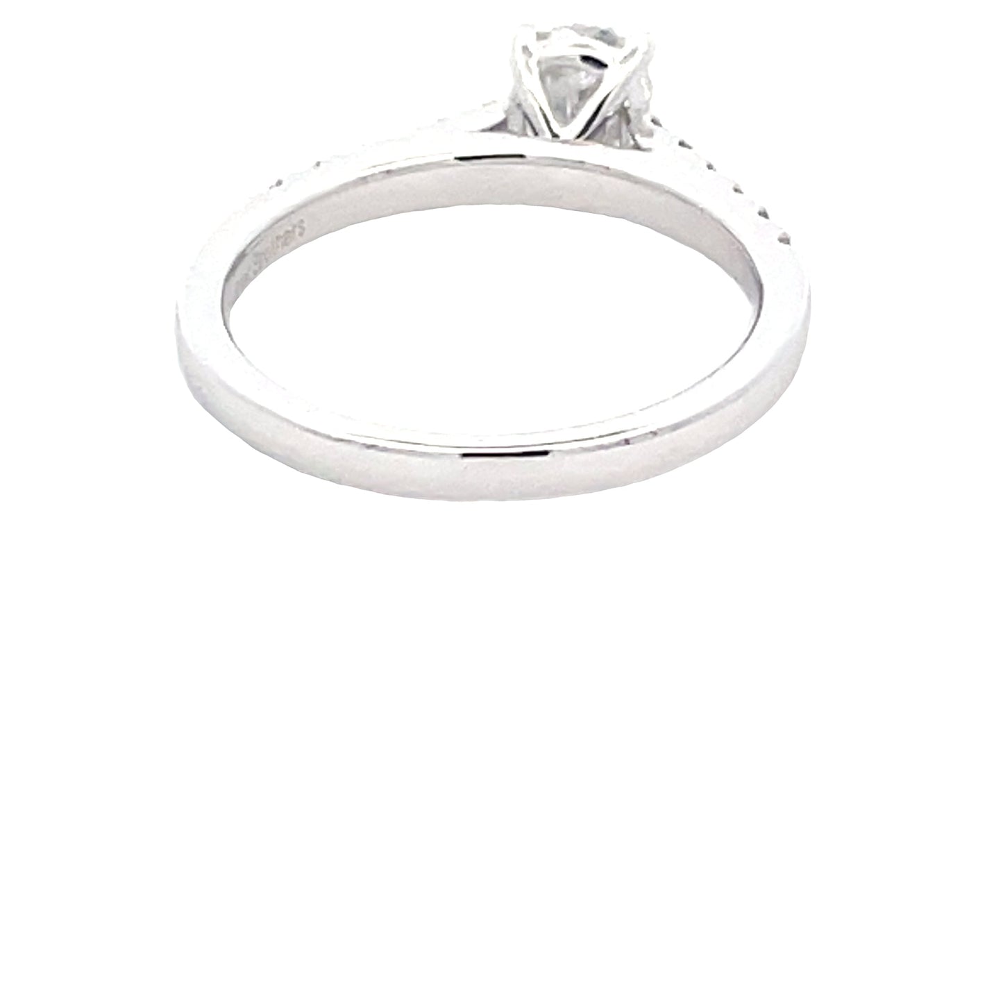 Lab Grown Oval Shaped Diamond Solitaire with diamond set shoulders - 0.95cts Gardiner Brothers