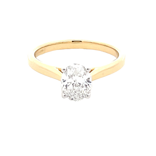 Oval Shaped Diamond Solitaire Ring - 1.01cts  Gardiner Brothers