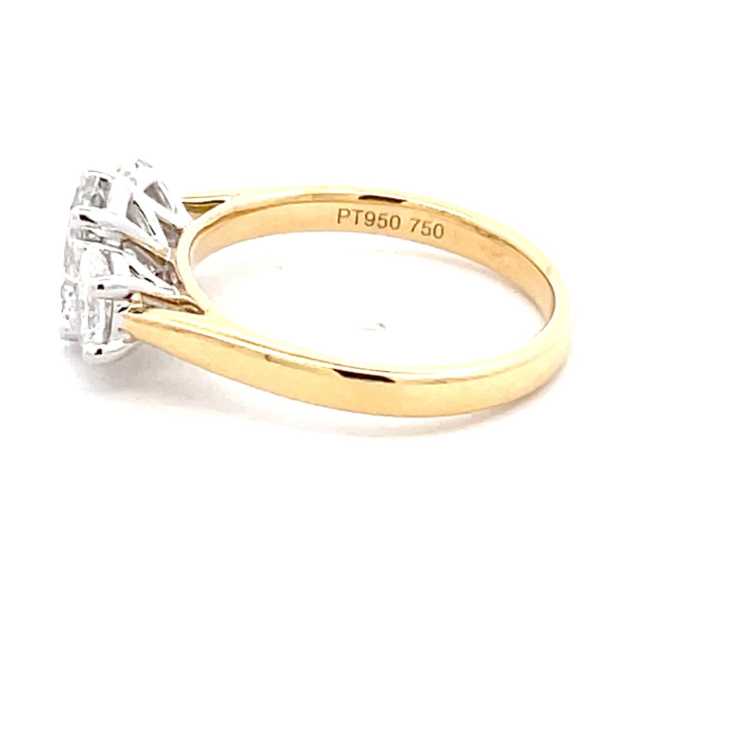 Oval Shaped Diamond 3 Stone Ring - 1.61cts Gardiner Brothers