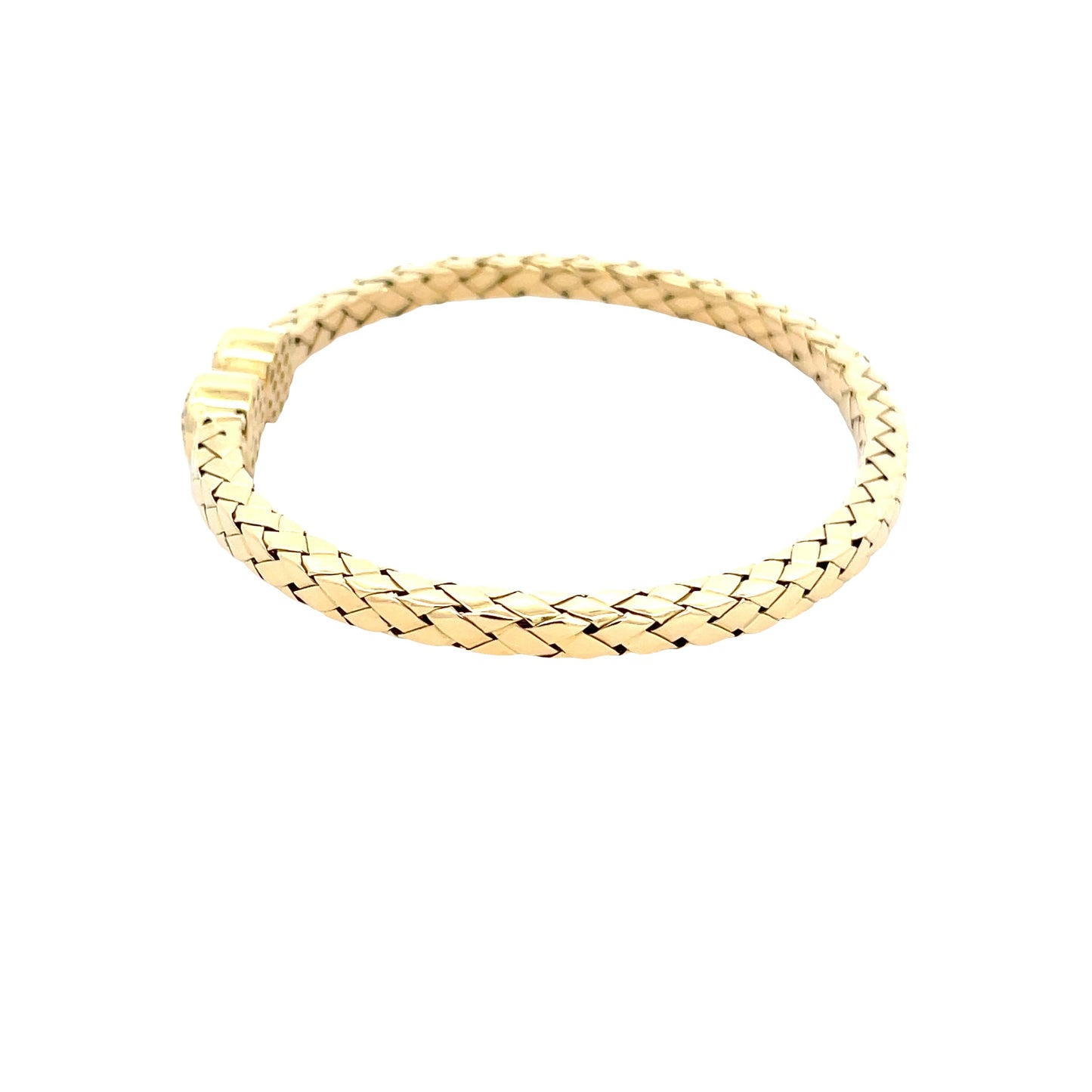 Yellow Gold Flex Diamond Set Bangle Gardiner Brothers