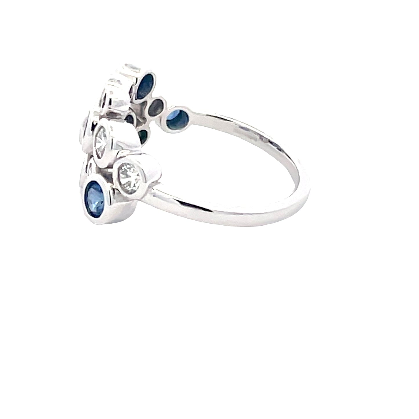 Sapphire and Diamond Bubble style ring Gardiner Brothers
