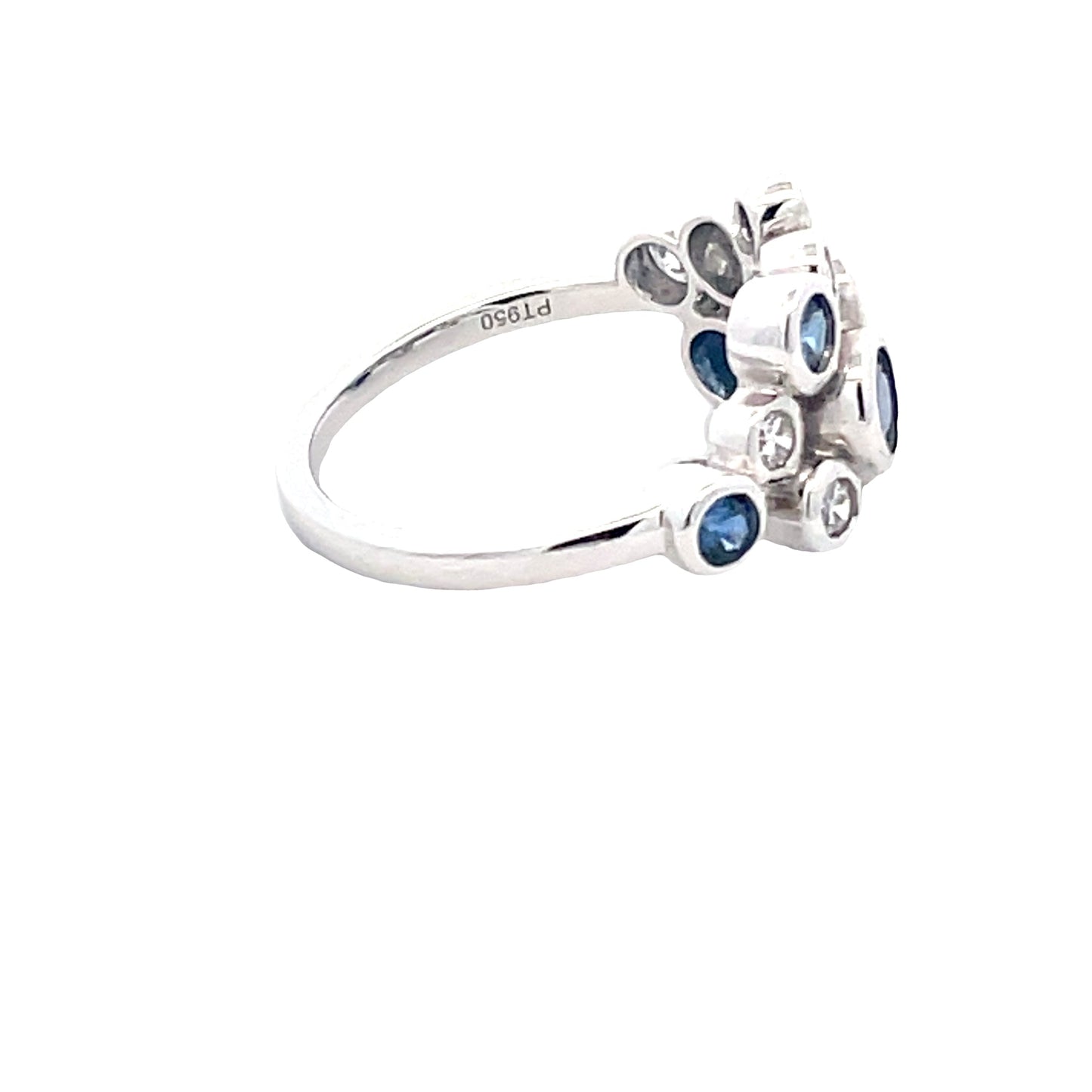 Sapphire and Diamond Bubble style ring Gardiner Brothers