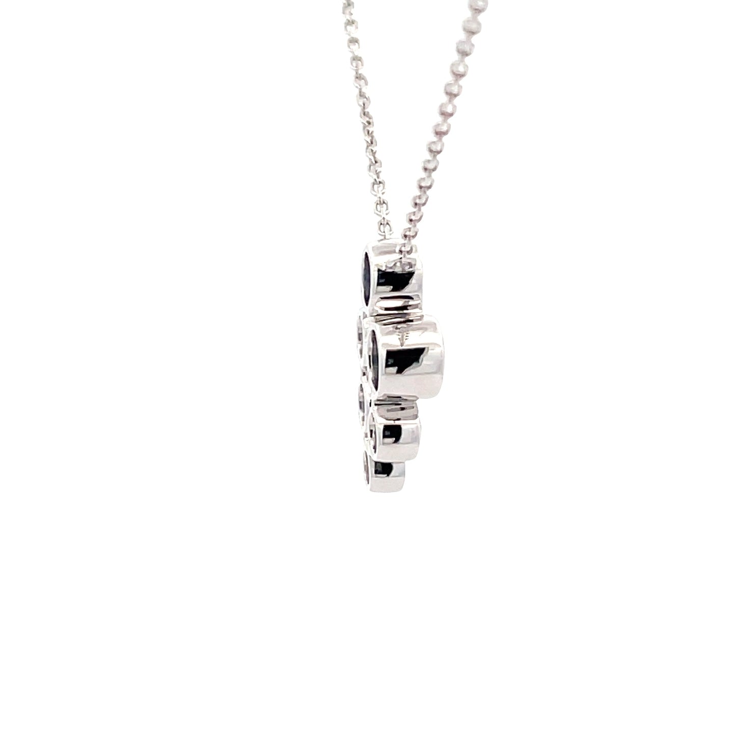 Sapphire and Diamond Bubble Style Pendant Gardiner Brothers
