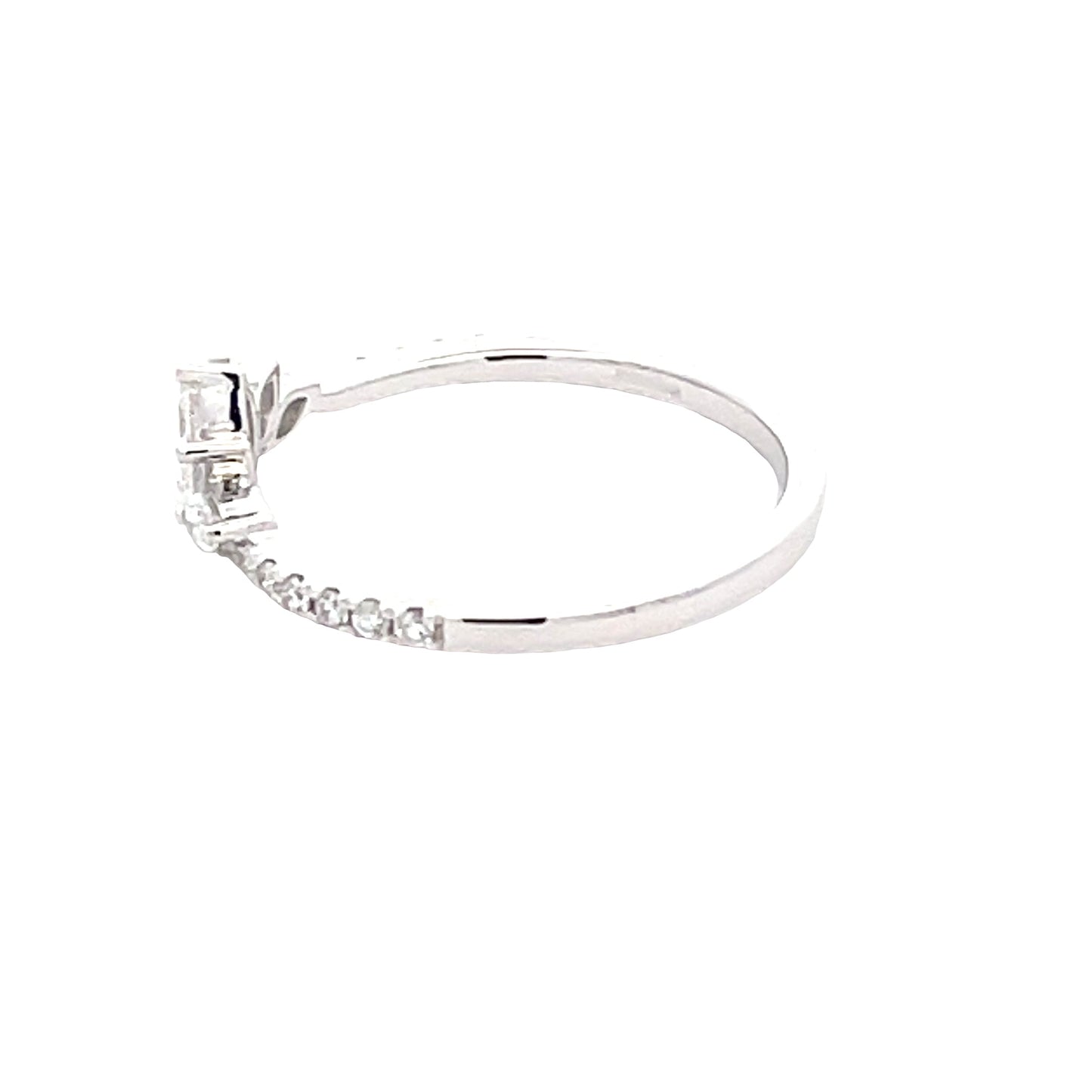 Marquise and round brilliant cut diamond Tiara style ring Gardiner Brothers