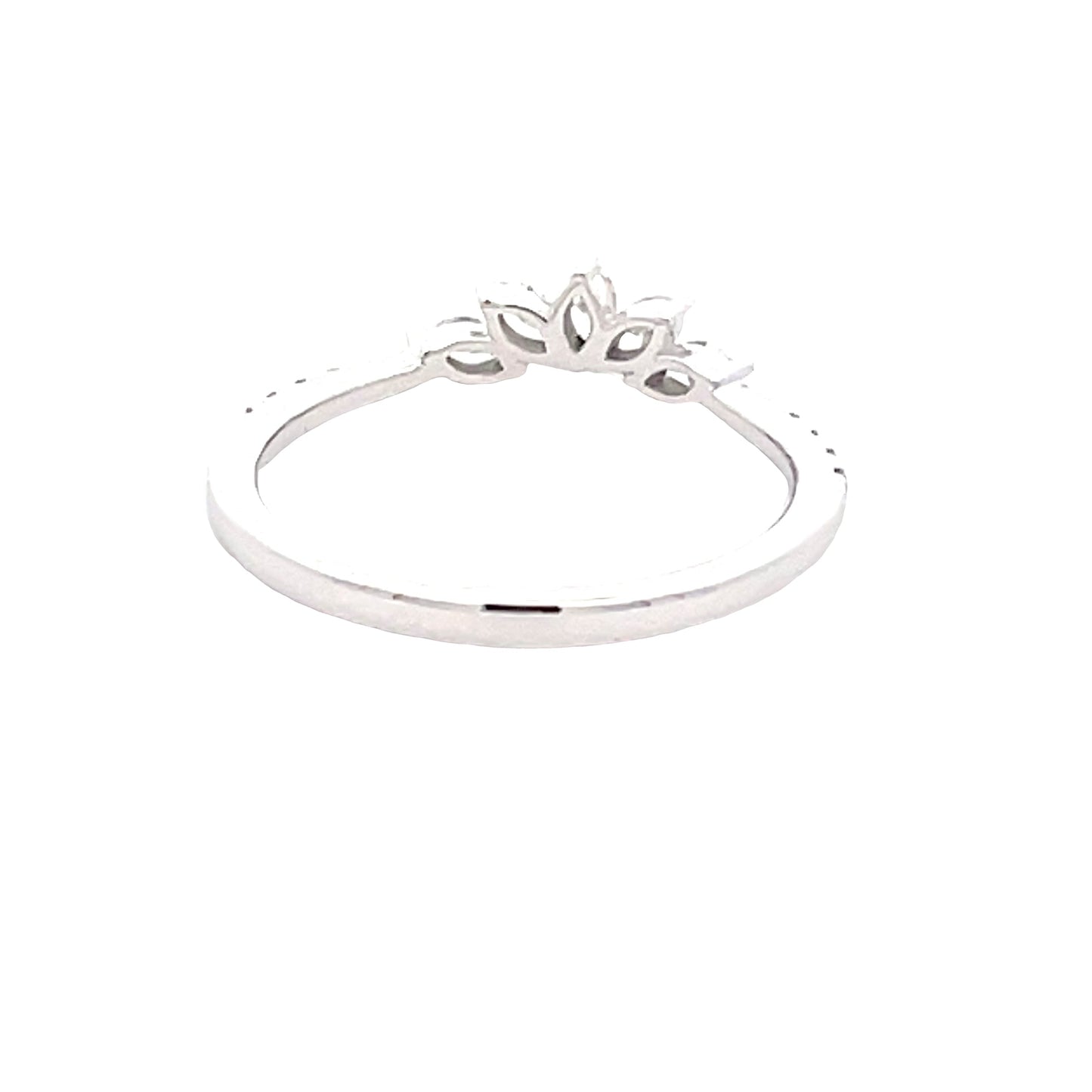 Marquise and round brilliant cut diamond Tiara style ring Gardiner Brothers