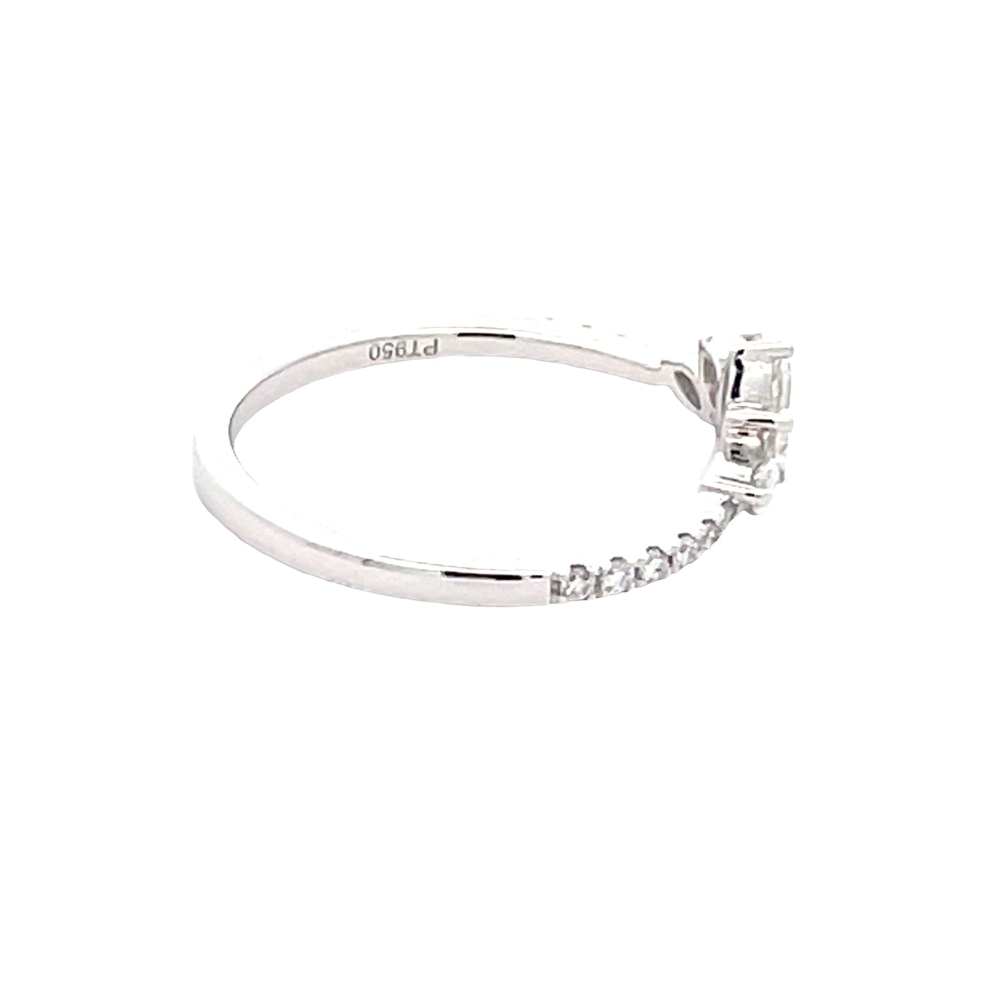Marquise and round brilliant cut diamond Tiara style ring Gardiner Brothers