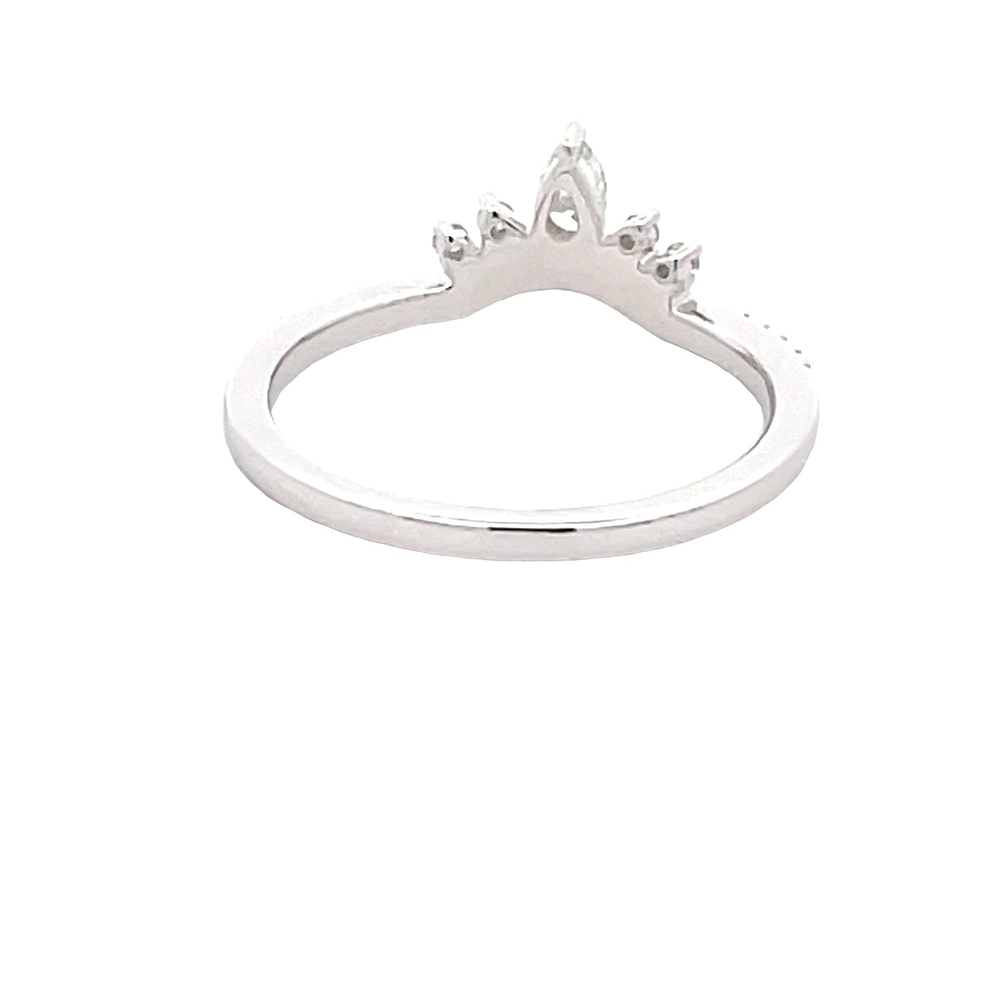 Pear and round brilliant cut diamond Tiara style ring Gardiner Brothers
