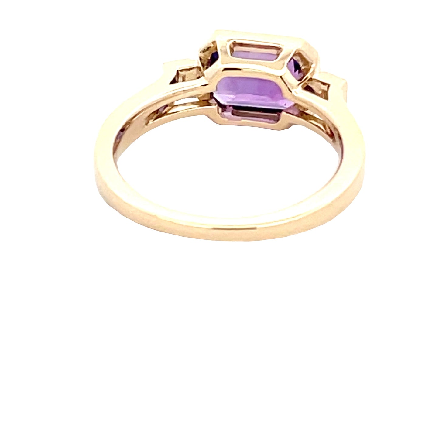 Amethyst and baguette cut diamond dress ring Gardiner Brothers