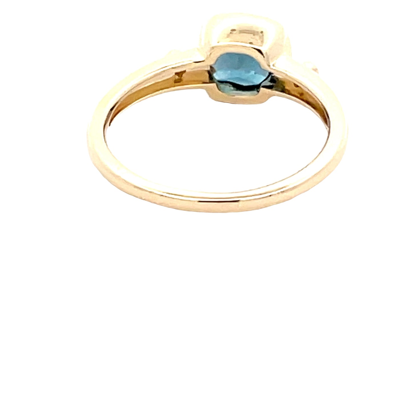 London Blue Topaz and Round Brilliant Cut Diamond Dress Ring Gardiner Brothers