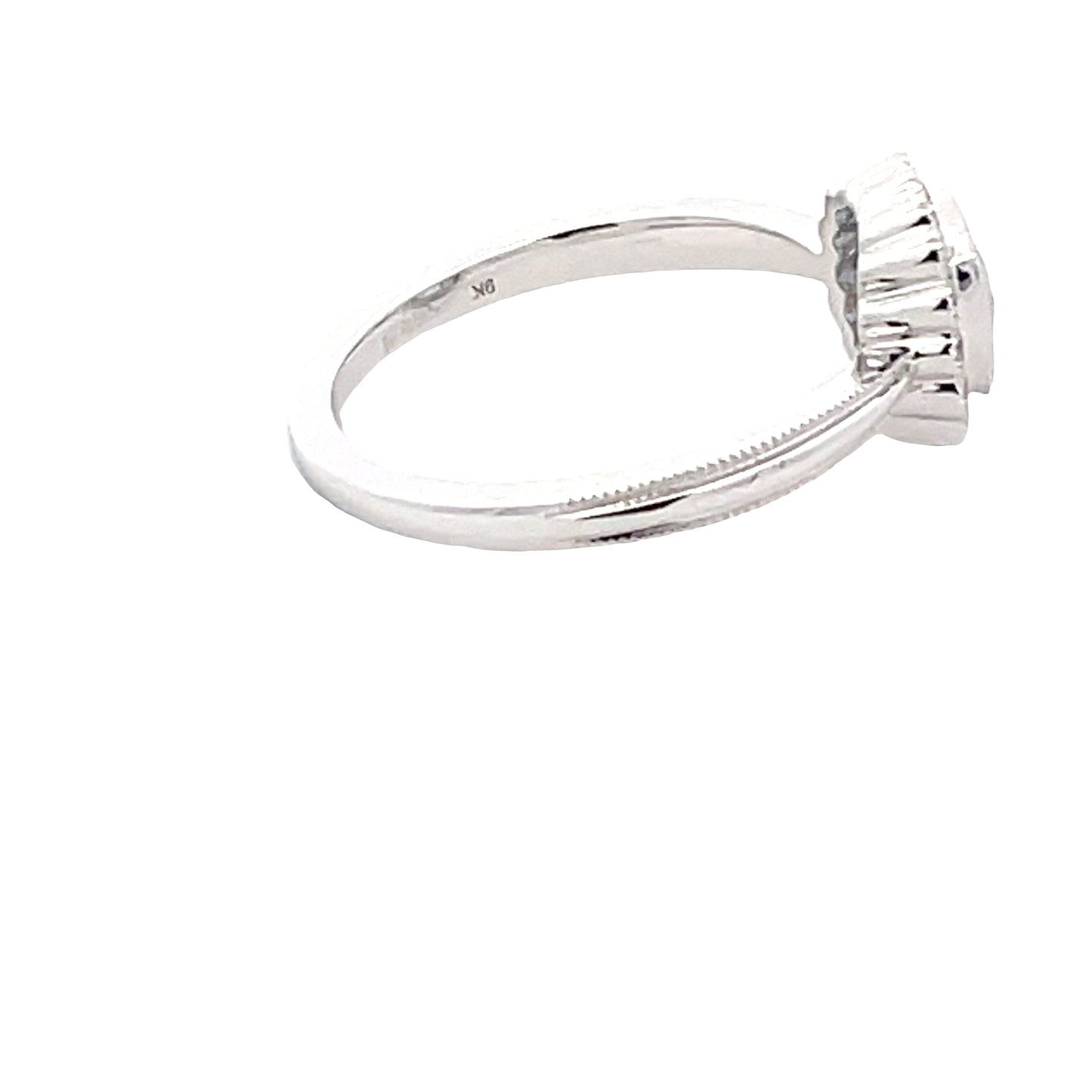 Aquamarine and diamond vintage style dress ring Gardiner Brothers