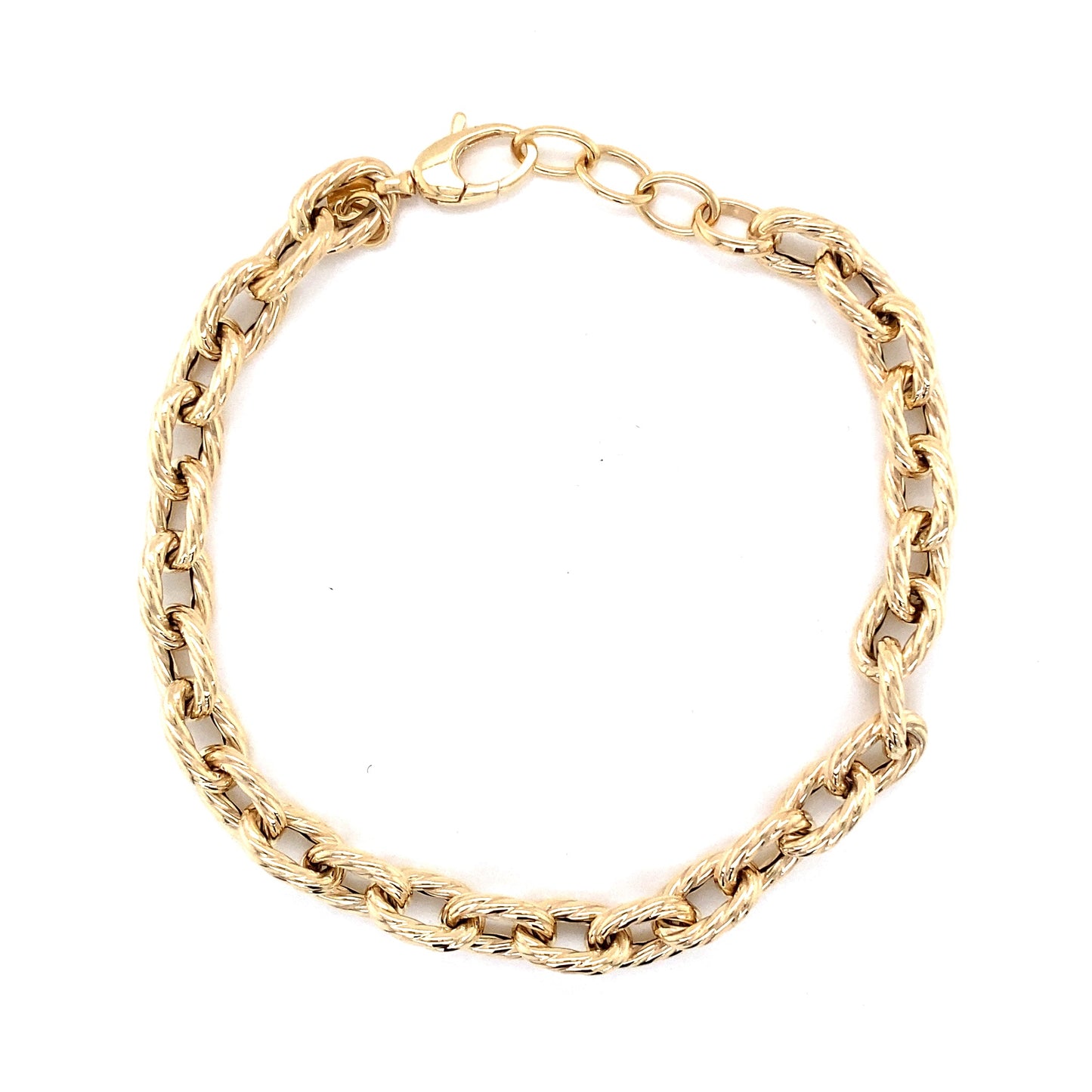 Yellow Gold Rope Link Bracelet Gardiner Brothers