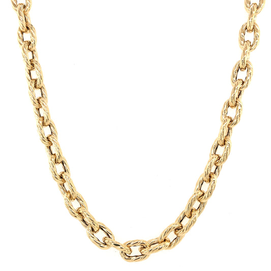 Yellow Gold Rope Link Style Necklet  Gardiner Brothers
