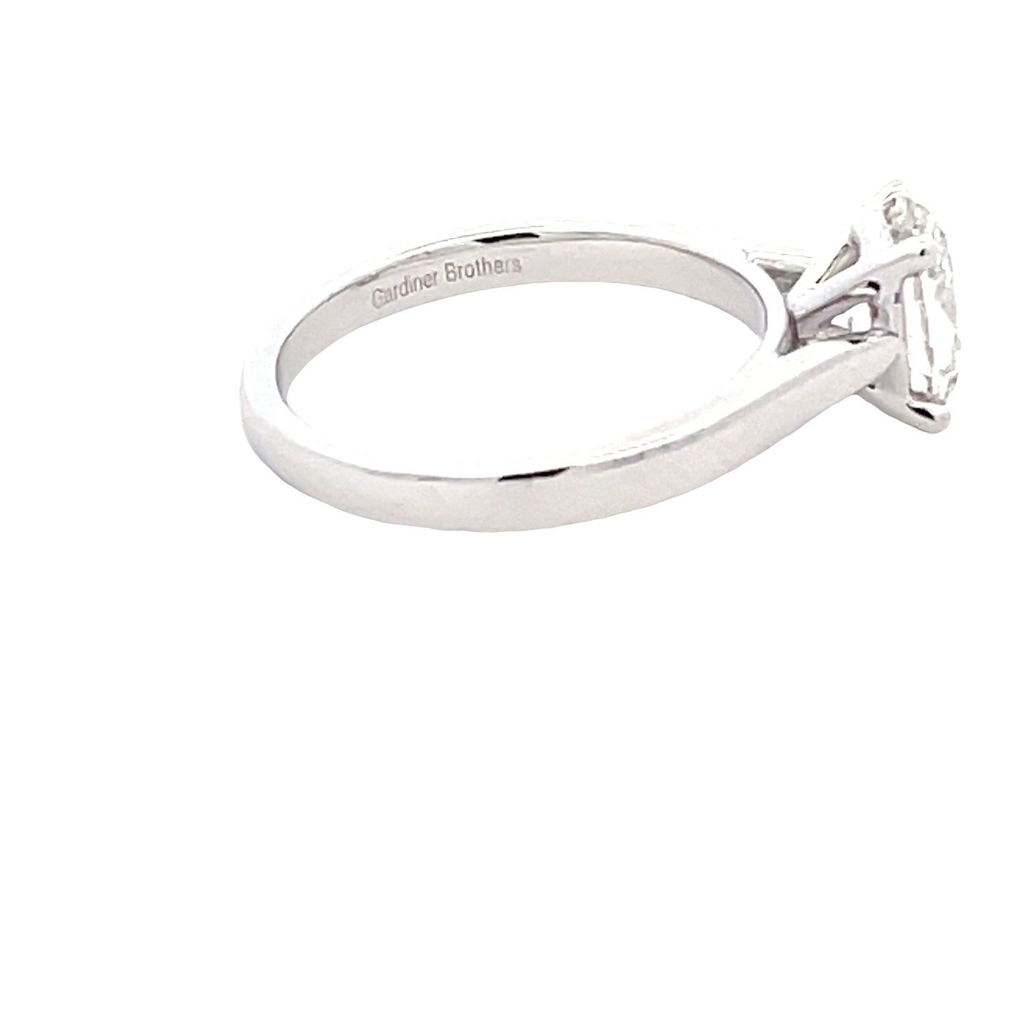 Platinum Oval Shaped Diamond Solitaire Ring - 1.30cts Gardiner Brothers