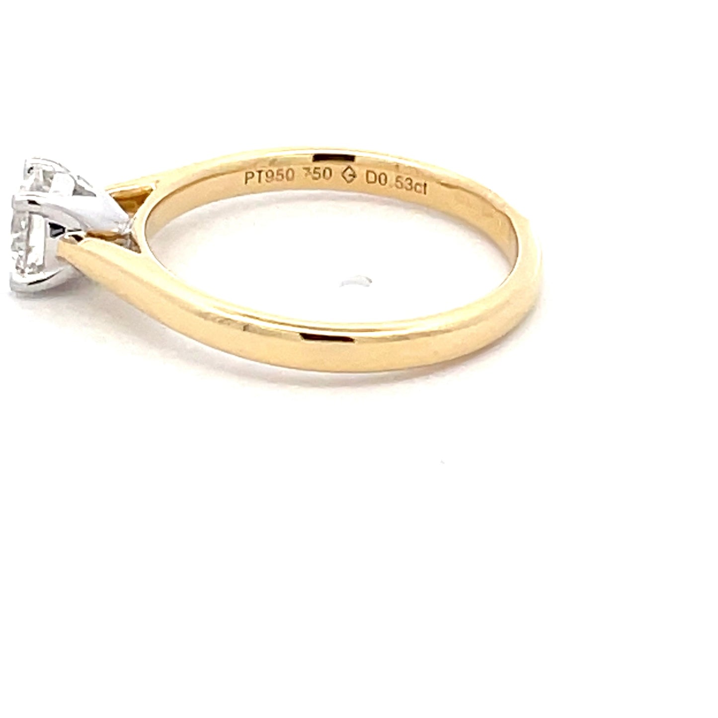 Aurora Round Brilliant cut diamond solitaire ring - 0.53cts Gardiner Brothers