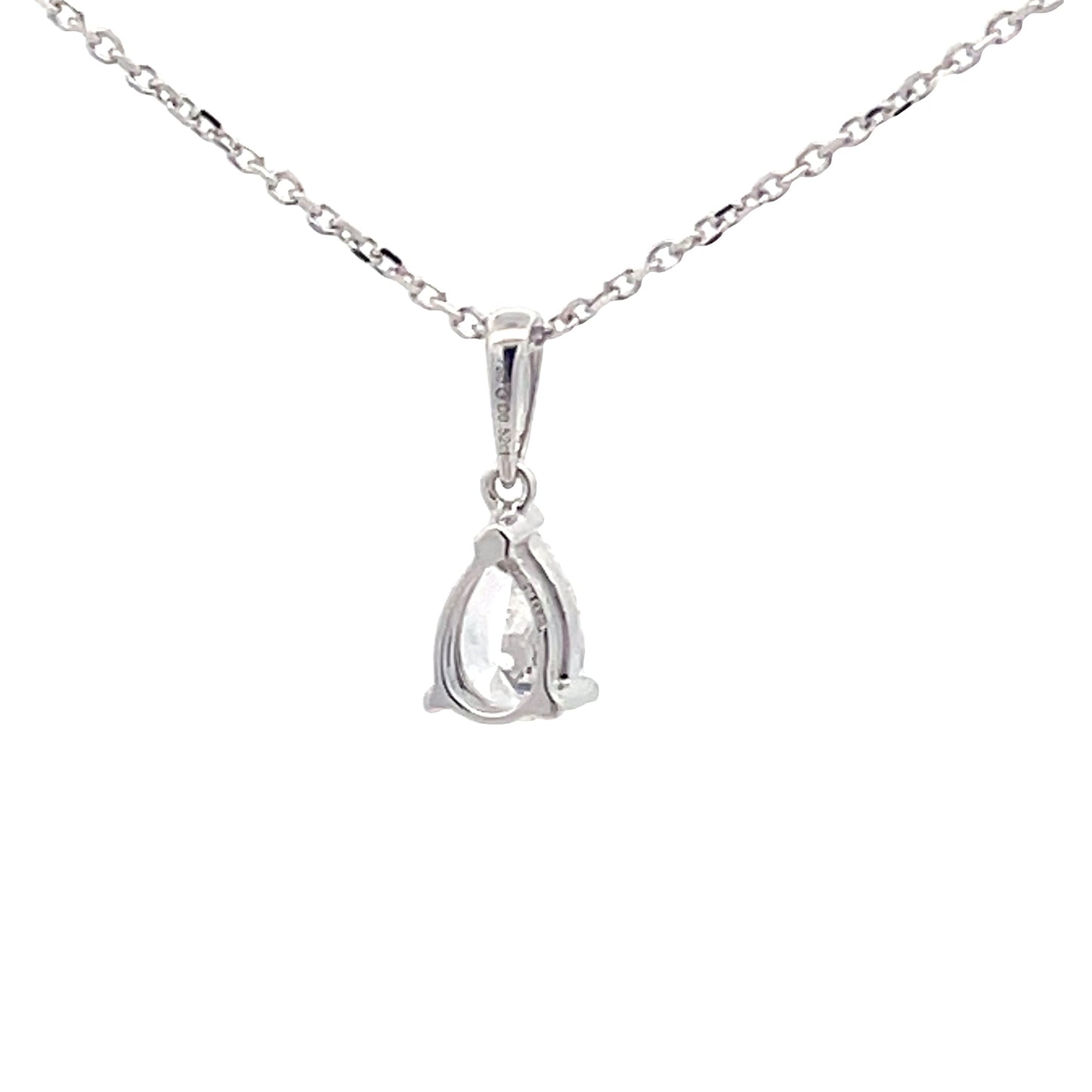Aurora Pear Shaped Diamond Solitaire Pendant - 0.52cts Gardiner Brothers