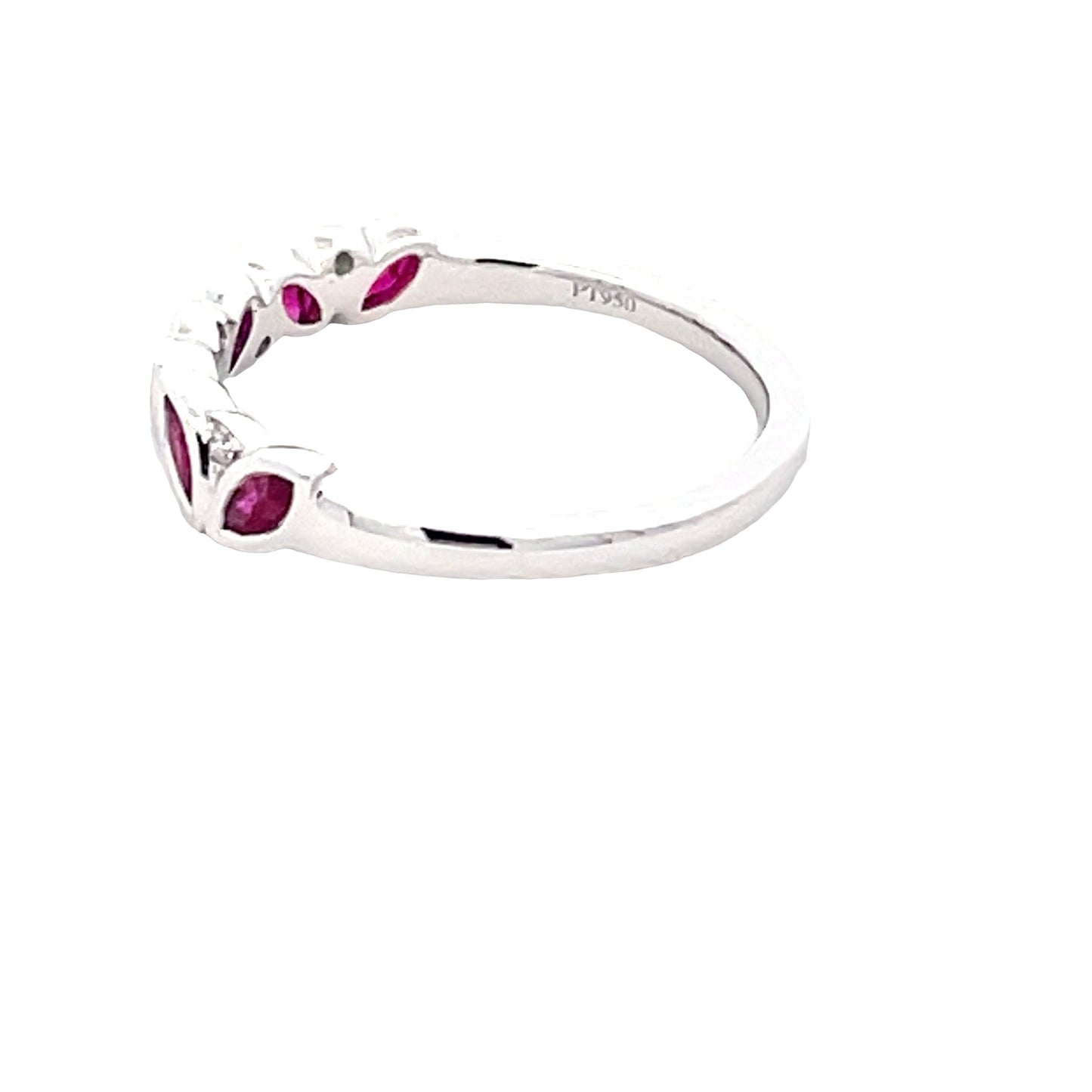 Marquise shaped ruby and round brilliant cut diamond dress ring Gardiner Brothers