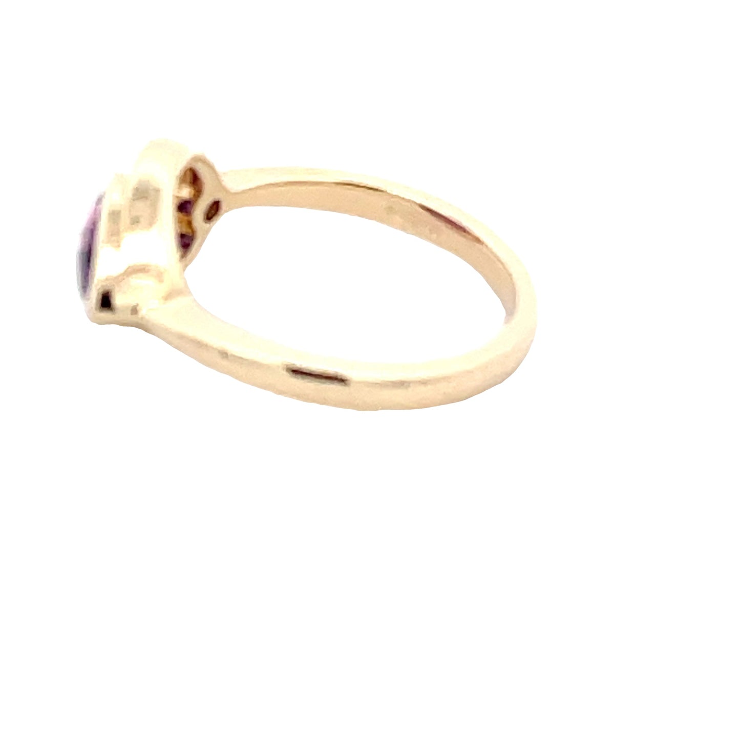 Pear Shaped Amethyst and round brilliant cut diamond dress ring Gardiner Brothers