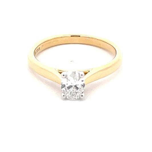 Aurora Oval Shaped Diamond Solitaire Ring - 0.51cts  Gardiner Brothers