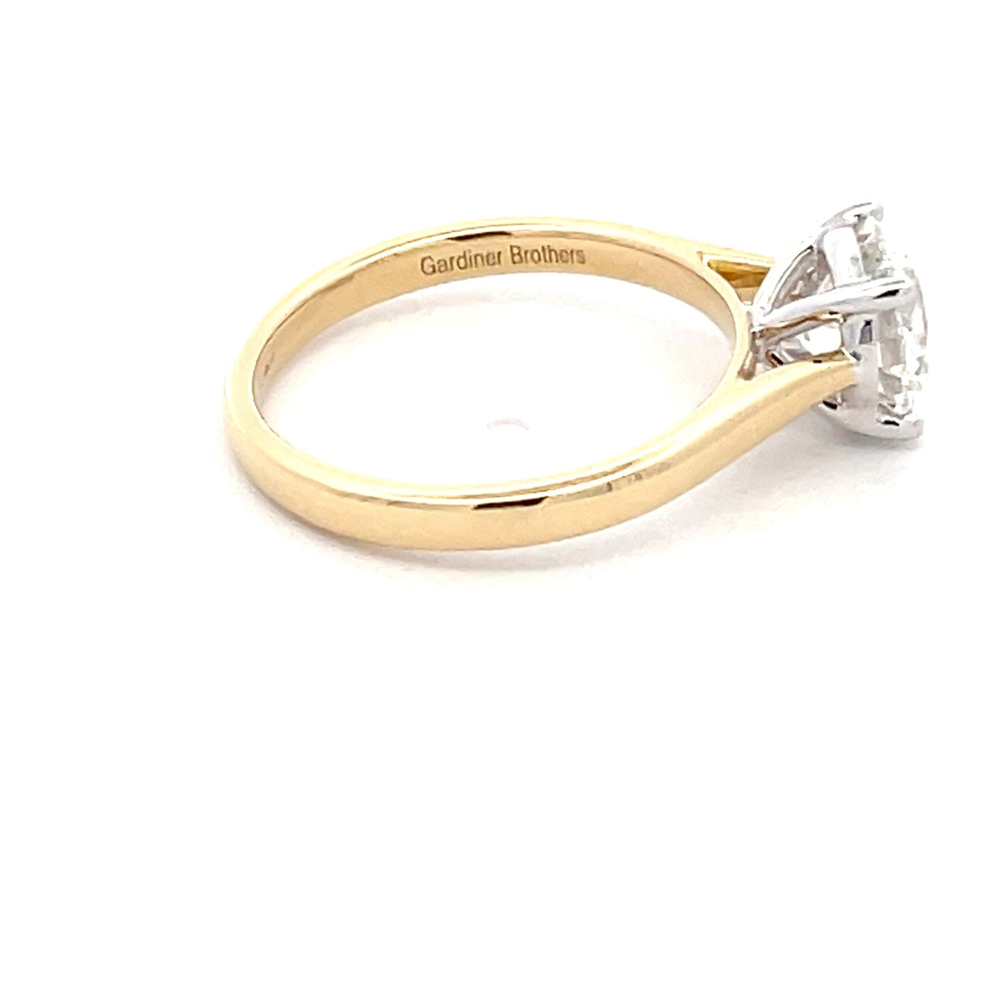 Round Brilliant cut diamond solitaire ring - 1.51cts Gardiner Brothers