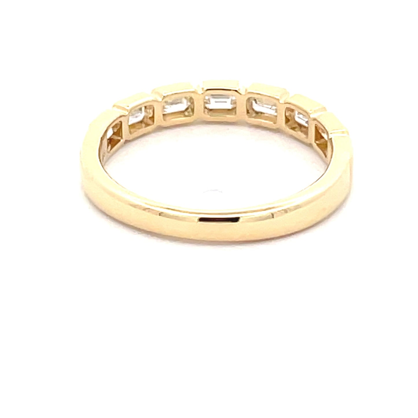 Emerald cut diamond 8 stone eternity style ring Gardiner Brothers
