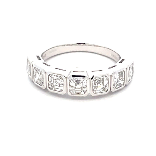 Asscher cut diamond 7 stone eternity ring - 2.12cts  Gardiner Brothers
