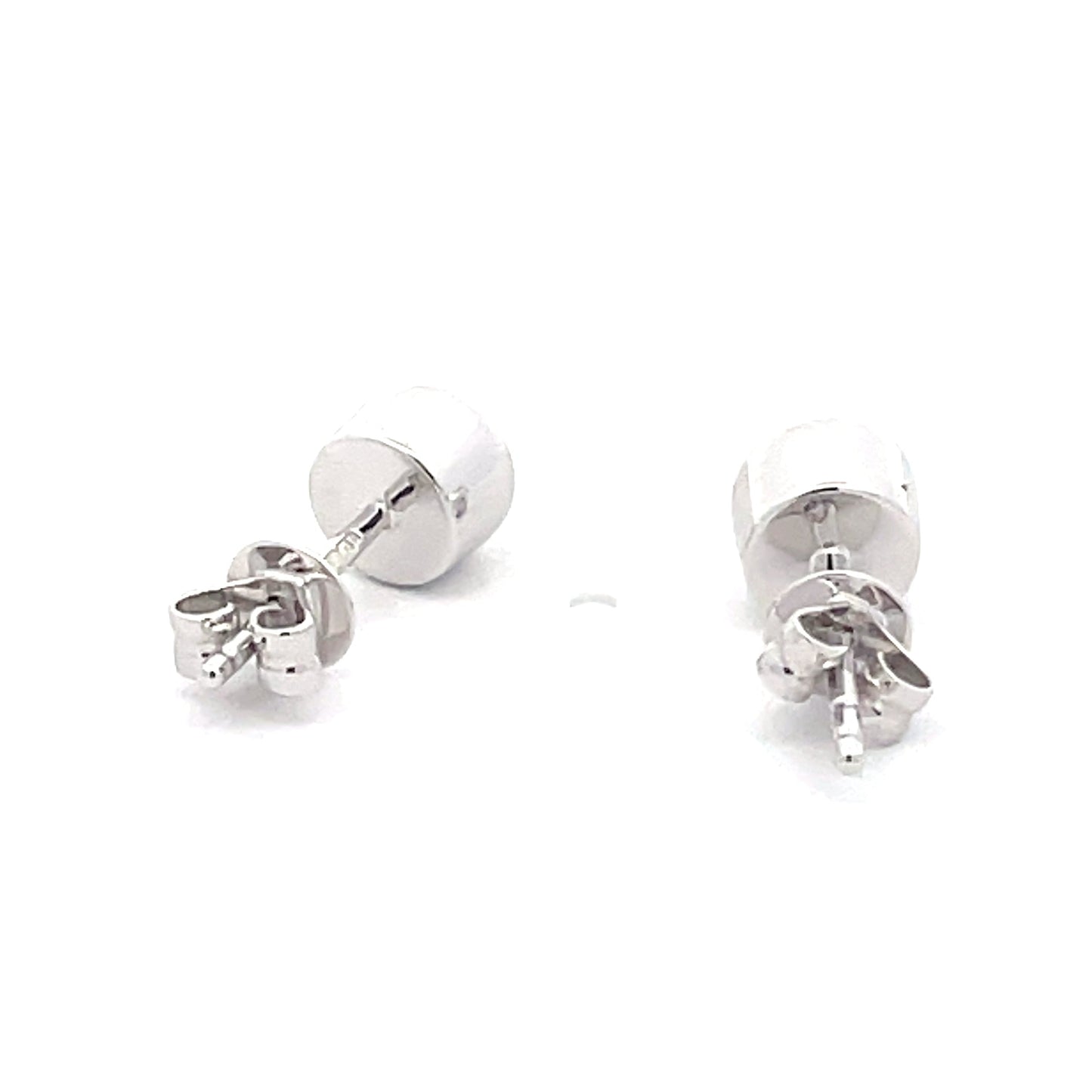 Round Brilliant Cut Diamond Rub-over Style Solitaire Earrings - 0.63cts Gardiner Brothers